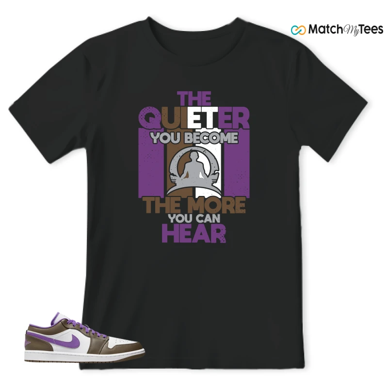 NIKE JORDAN 1 LOW PURPLE MOCHA SNEAKER Matching Tees t-shirt
