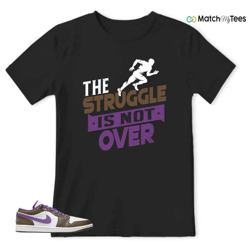 NIKE JORDAN 1 LOW PURPLE MOCHA SNEAKER Matching Tees t-shirt
