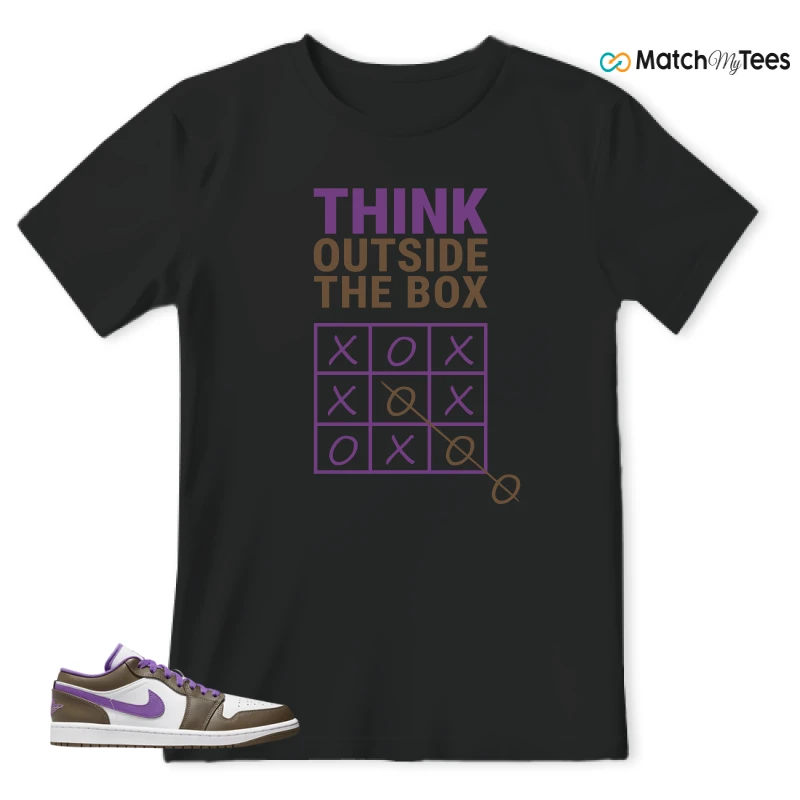 NIKE JORDAN 1 LOW PURPLE MOCHA SNEAKER Matching Tees t-shirt