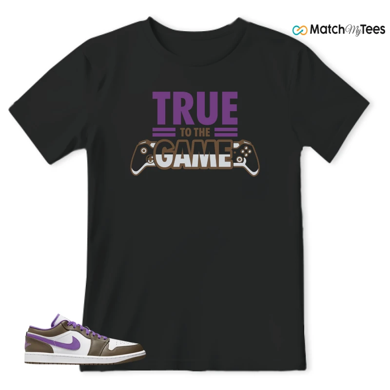NIKE JORDAN 1 LOW PURPLE MOCHA SNEAKER Matching Tees t-shirt