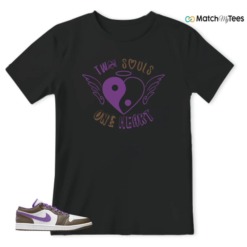 NIKE JORDAN 1 LOW PURPLE MOCHA SNEAKER Matching Tees t-shirt