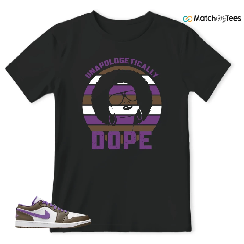 NIKE JORDAN 1 LOW PURPLE MOCHA SNEAKER Matching Tees t-shirt