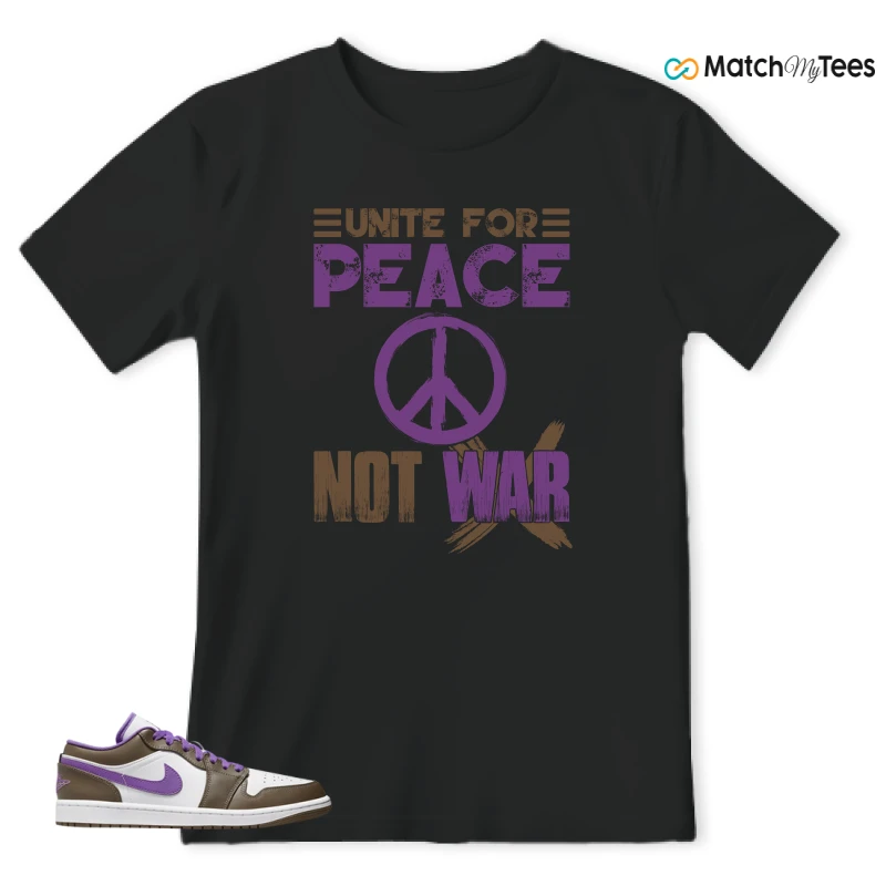 NIKE JORDAN 1 LOW PURPLE MOCHA SNEAKER Matching Tees t-shirt