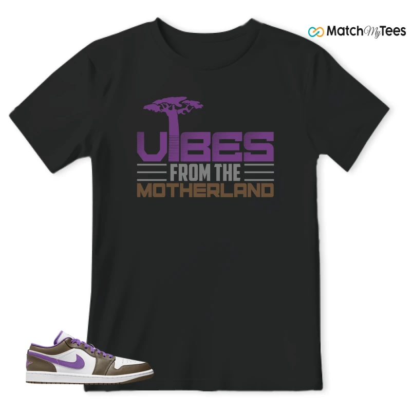 NIKE JORDAN 1 LOW PURPLE MOCHA SNEAKER Matching Tees t-shirt