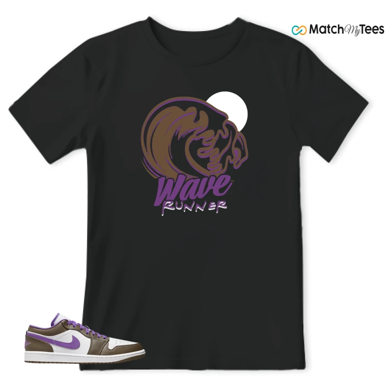 NIKE JORDAN 1 LOW PURPLE MOCHA SNEAKER Matching Tees t-shirt