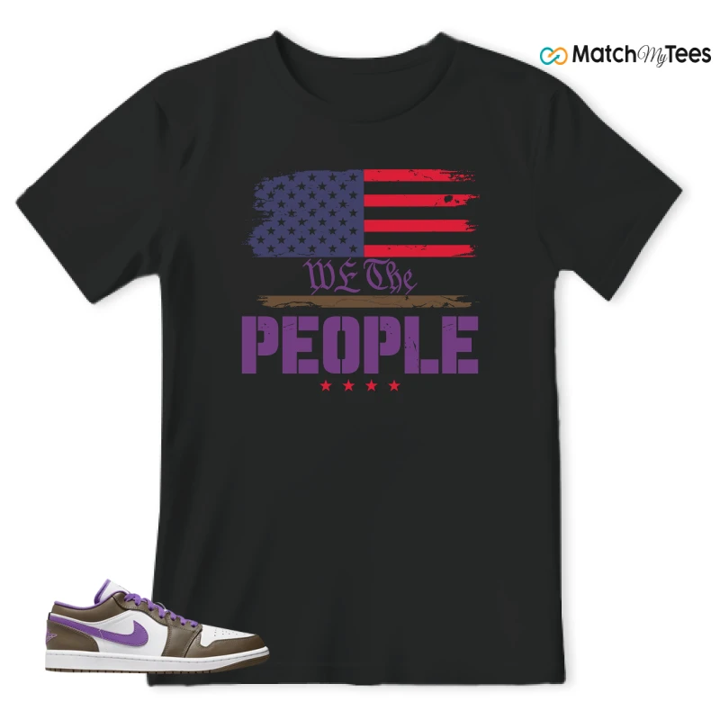 NIKE JORDAN 1 LOW PURPLE MOCHA SNEAKER Matching Tees t-shirt