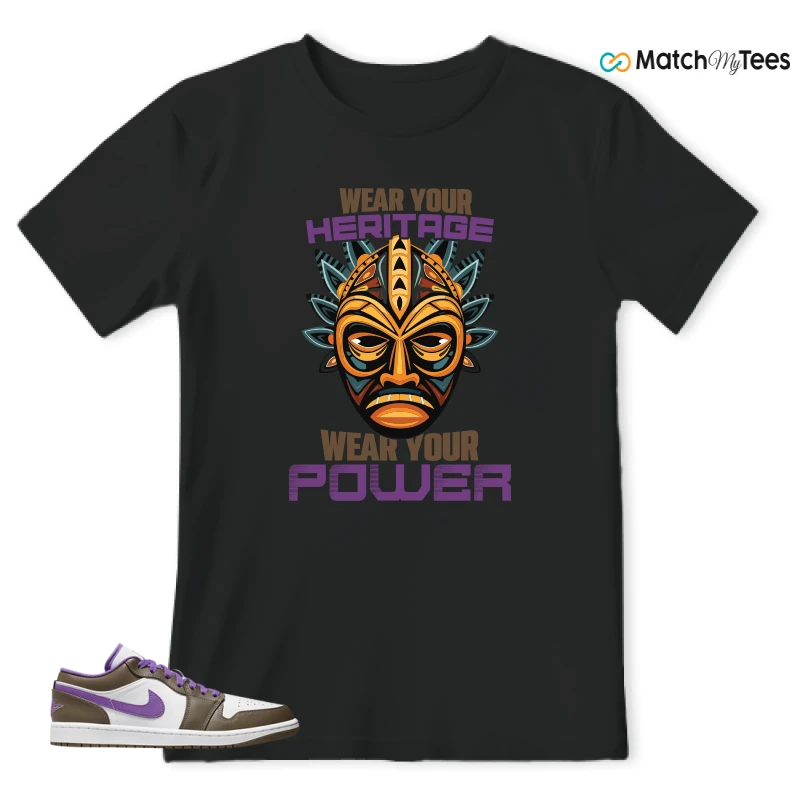 NIKE JORDAN 1 LOW PURPLE MOCHA SNEAKER Matching Tees t-shirt
