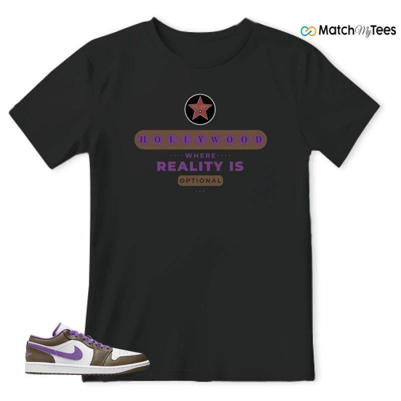 NIKE JORDAN 1 LOW PURPLE MOCHA SNEAKER Matching Tees t-shirt