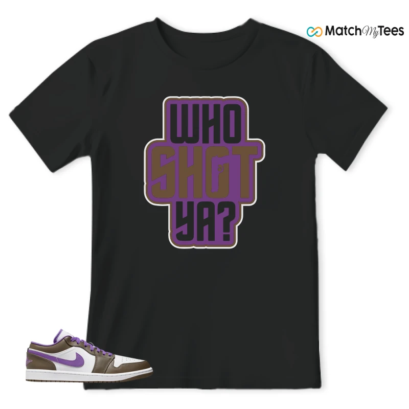 NIKE JORDAN 1 LOW PURPLE MOCHA SNEAKER Matching Tees t-shirt