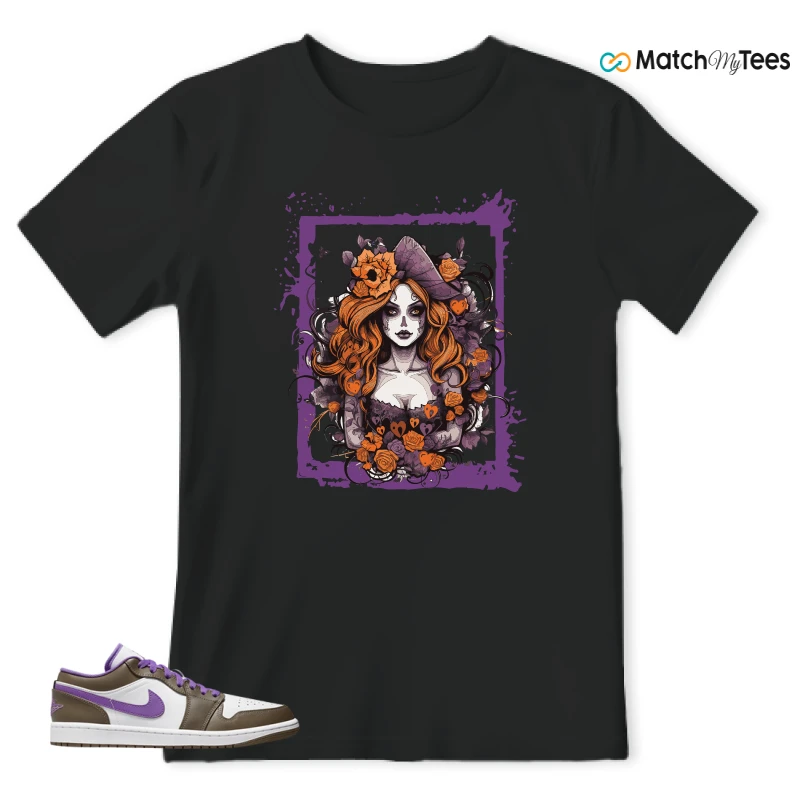 NIKE JORDAN 1 LOW PURPLE MOCHA SNEAKER Matching Tees t-shirt