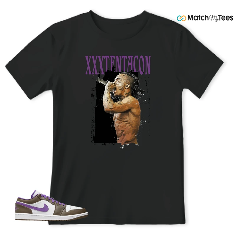 NIKE JORDAN 1 LOW PURPLE MOCHA SNEAKER Matching Tees t-shirt