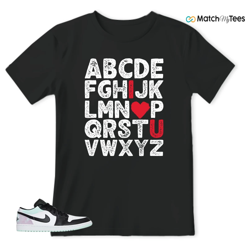 ABC LOVE Black matching T-shirt T-shirt