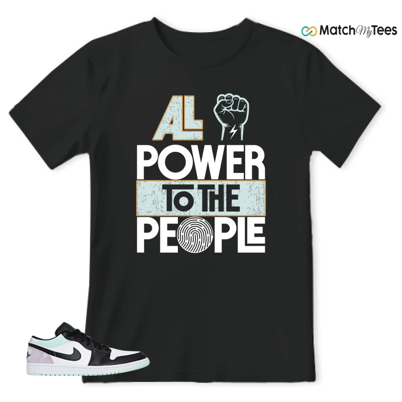 NIKE JORDAN 1 LOW TIE-DYE SNEAKER Matching Tees t-shirt