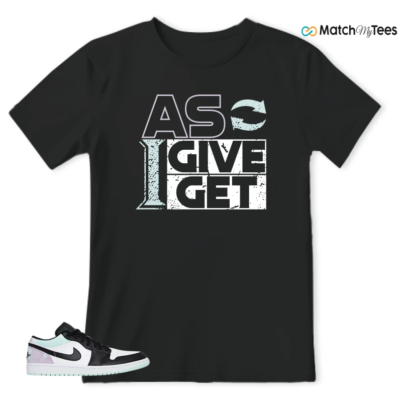NIKE JORDAN 1 LOW TIE-DYE SNEAKER Matching Tees t-shirt