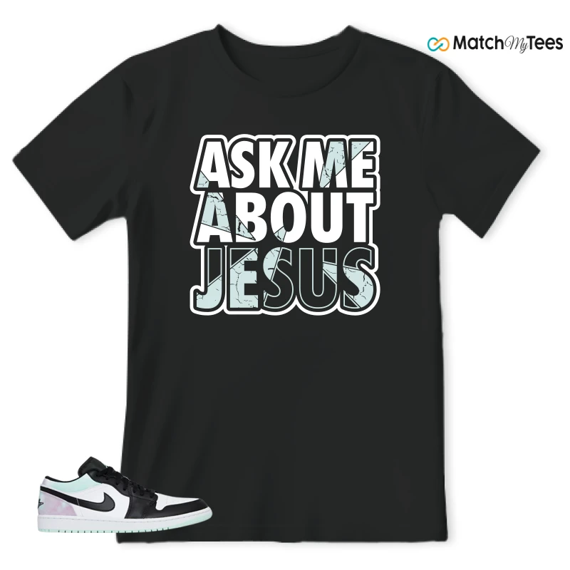 NIKE JORDAN 1 LOW TIE-DYE SNEAKER Matching Tees t-shirt