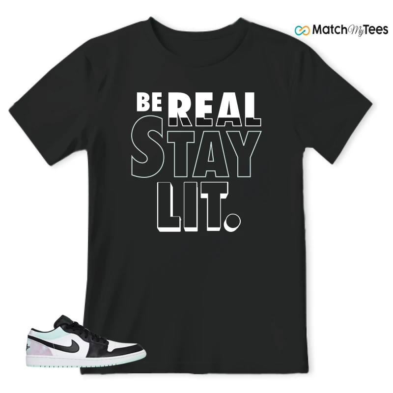 NIKE JORDAN 1 LOW TIE-DYE SNEAKER Matching Tees t-shirt