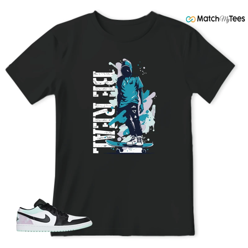 NIKE JORDAN 1 LOW TIE-DYE SNEAKER Matching Tees t-shirt