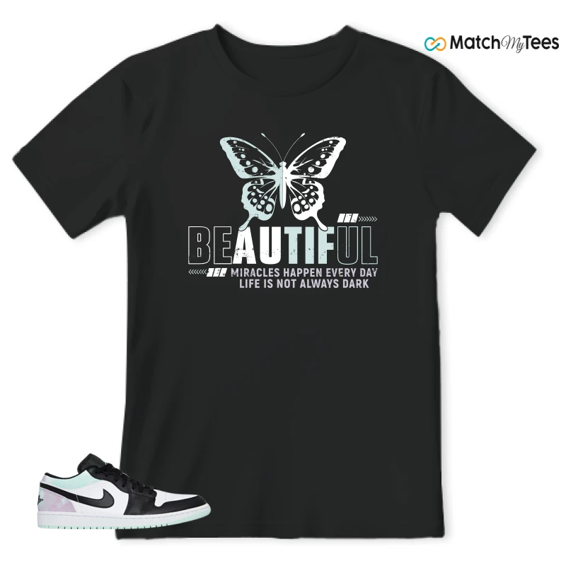NIKE JORDAN 1 LOW TIE-DYE SNEAKER Matching Tees t-shirt