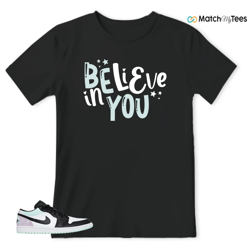 NIKE JORDAN 1 LOW TIE-DYE SNEAKER Matching Tees t-shirt