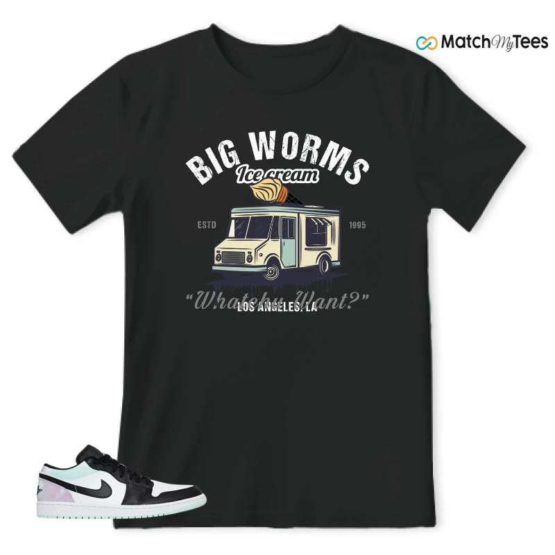 NIKE JORDAN 1 LOW TIE-DYE SNEAKER Matching Tees t-shirt