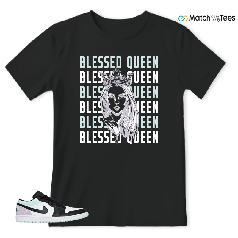 Blessed Queen Black matching T-shirt T-shirt