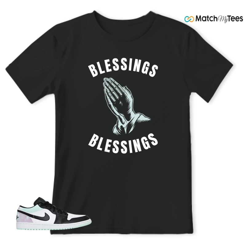 NIKE JORDAN 1 LOW TIE-DYE SNEAKER Matching Tees t-shirt