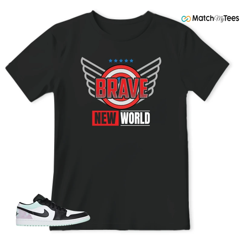NIKE JORDAN 1 LOW TIE-DYE SNEAKER Matching Tees t-shirt
