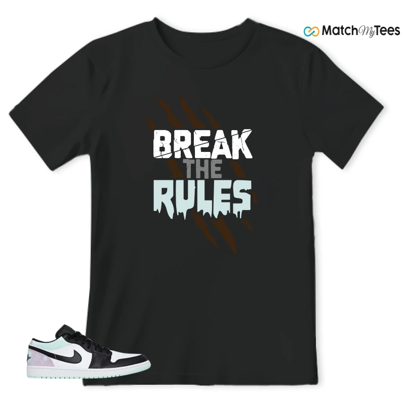 NIKE JORDAN 1 LOW TIE-DYE SNEAKER Matching Tees t-shirt