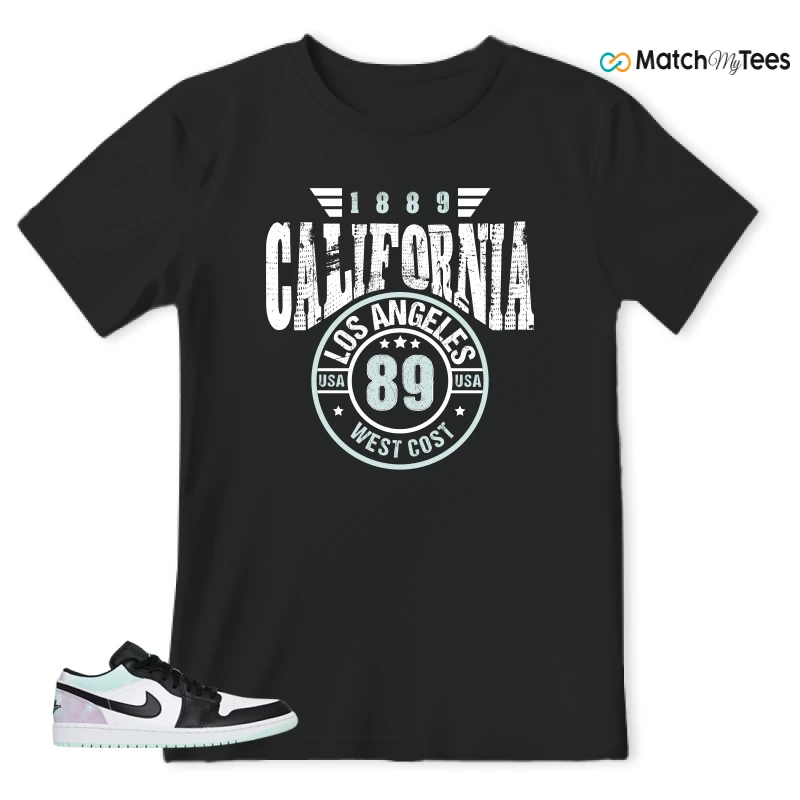 NIKE JORDAN 1 LOW TIE-DYE SNEAKER Matching Tees t-shirt