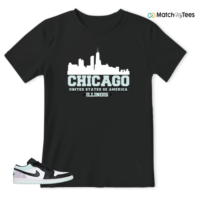 NIKE JORDAN 1 LOW TIE-DYE SNEAKER Matching Tees t-shirt