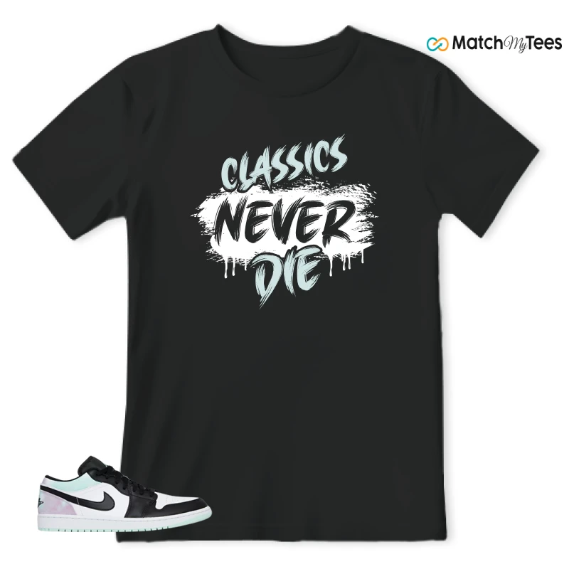 NIKE JORDAN 1 LOW TIE-DYE SNEAKER Matching Tees t-shirt