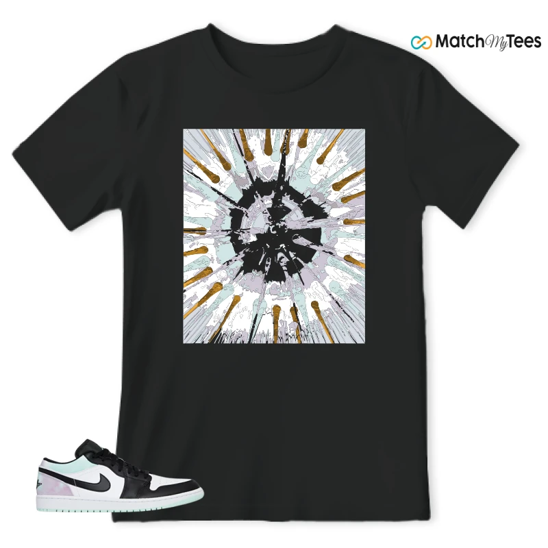 NIKE JORDAN 1 LOW TIE-DYE SNEAKER Matching Tees t-shirt