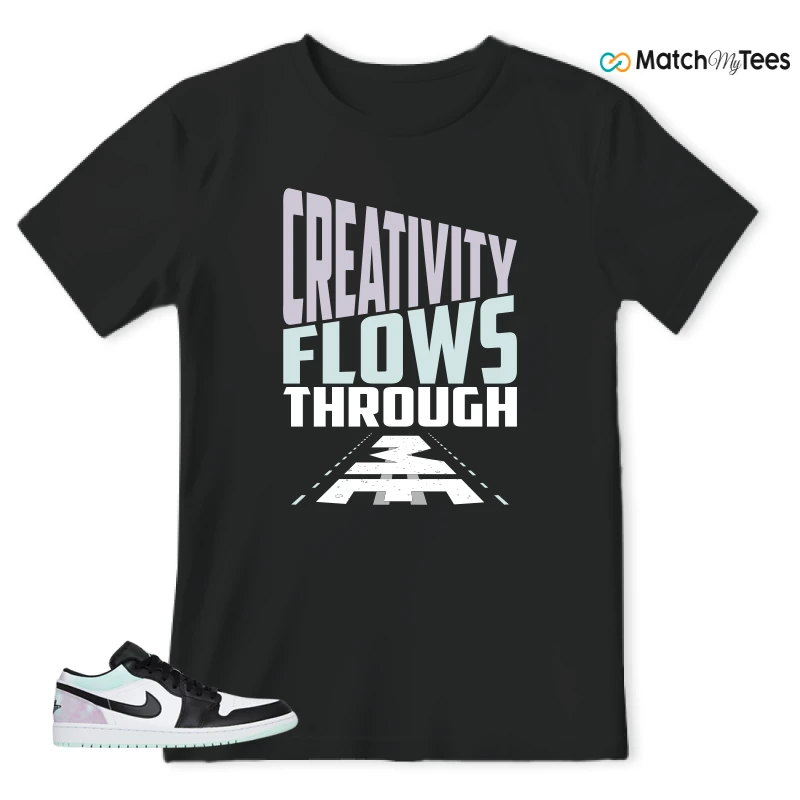 Creativity Flows Through Me Black matching T-shirt T-shirt