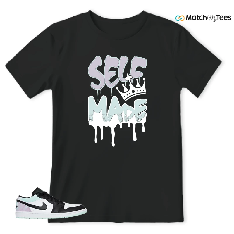 NIKE JORDAN 1 LOW TIE-DYE SNEAKER Matching Tees t-shirt