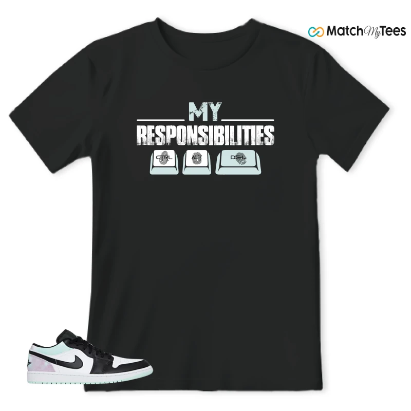 NIKE JORDAN 1 LOW TIE-DYE SNEAKER Matching Tees t-shirt