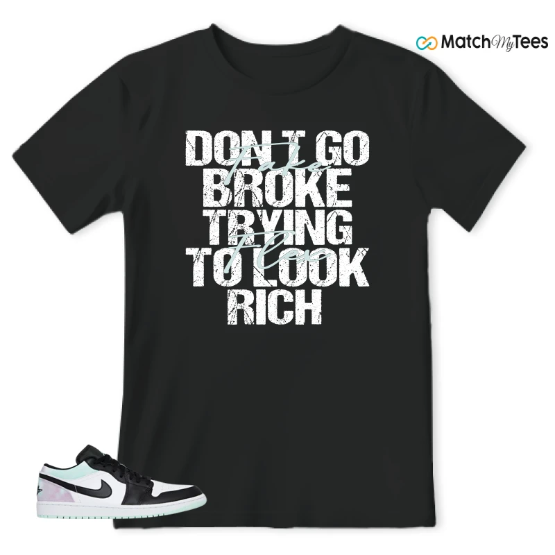 NIKE JORDAN 1 LOW TIE-DYE SNEAKER Matching Tees t-shirt
