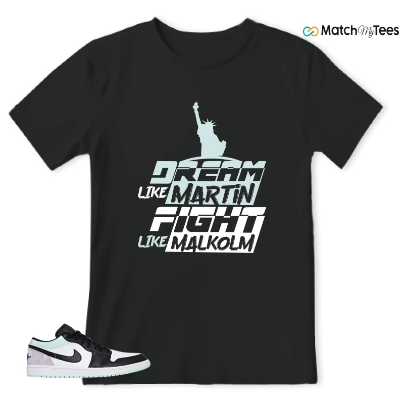 NIKE JORDAN 1 LOW TIE-DYE SNEAKER Matching Tees t-shirt