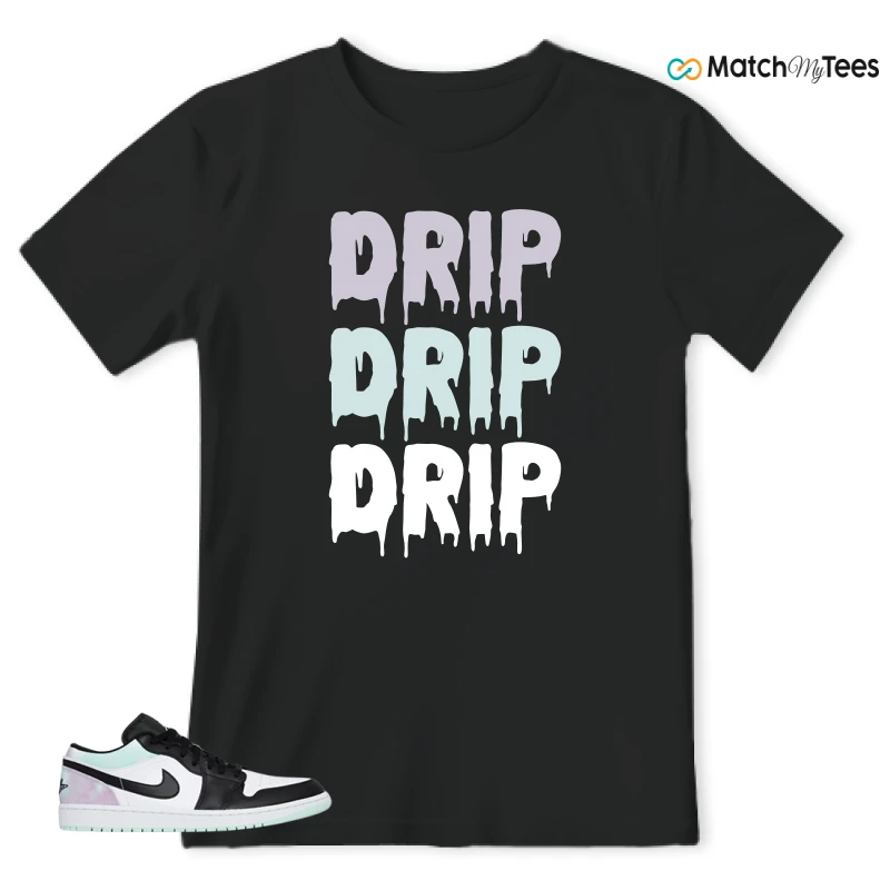 NIKE JORDAN 1 LOW TIE-DYE SNEAKER Matching Tees t-shirt