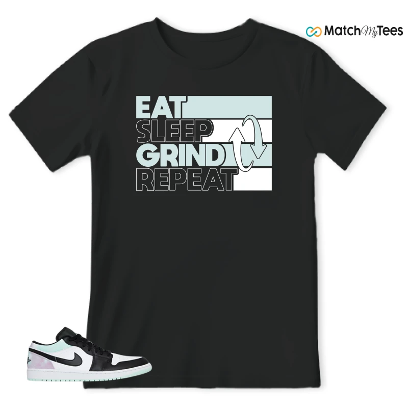 NIKE JORDAN 1 LOW TIE-DYE SNEAKER Matching Tees t-shirt