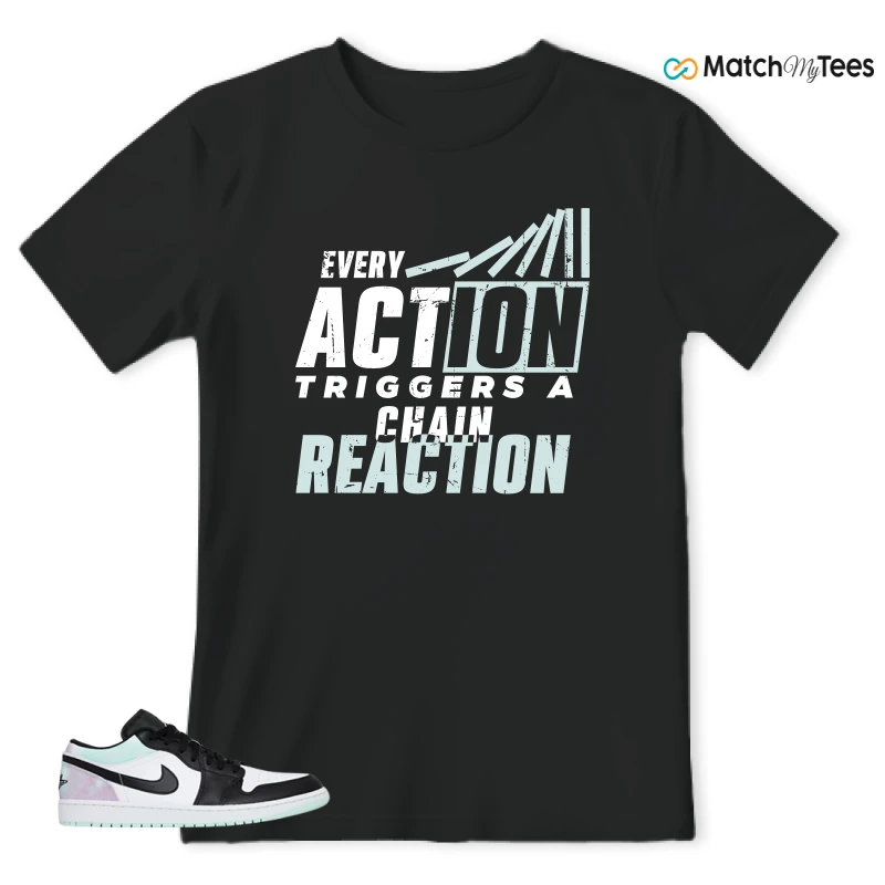 NIKE JORDAN 1 LOW TIE-DYE SNEAKER Matching Tees t-shirt