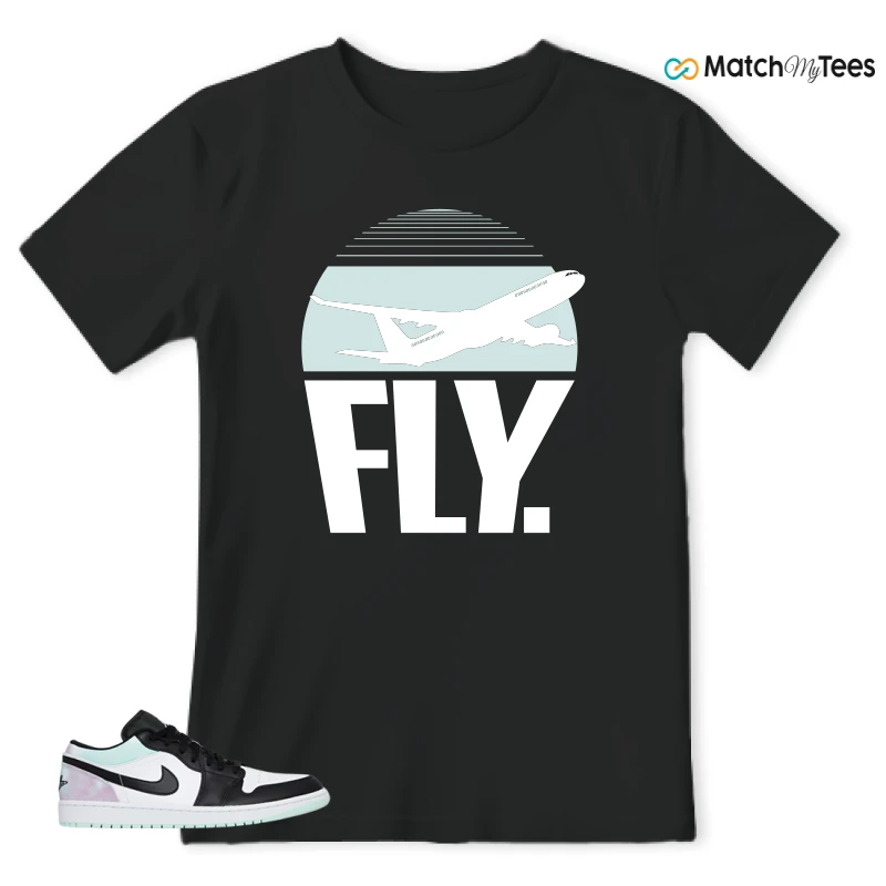 NIKE JORDAN 1 LOW TIE-DYE SNEAKER Matching Tees t-shirt