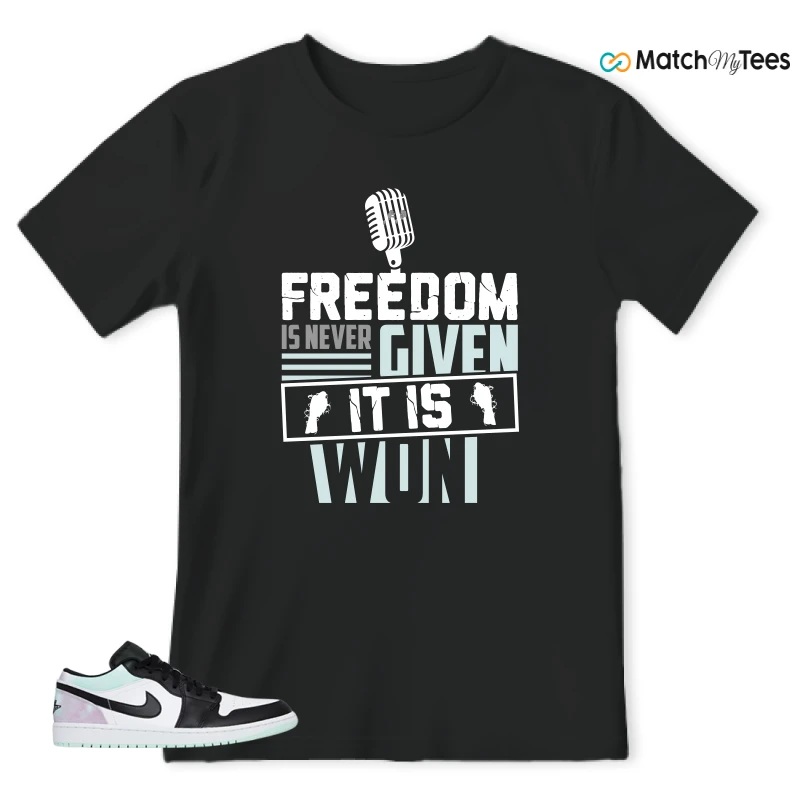 NIKE JORDAN 1 LOW TIE-DYE SNEAKER Matching Tees t-shirt