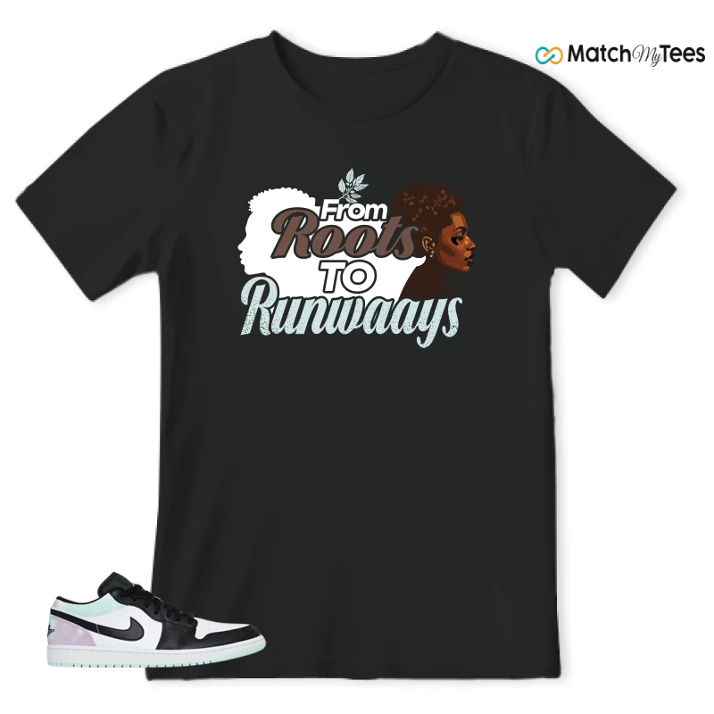 NIKE JORDAN 1 LOW TIE-DYE SNEAKER Matching Tees t-shirt