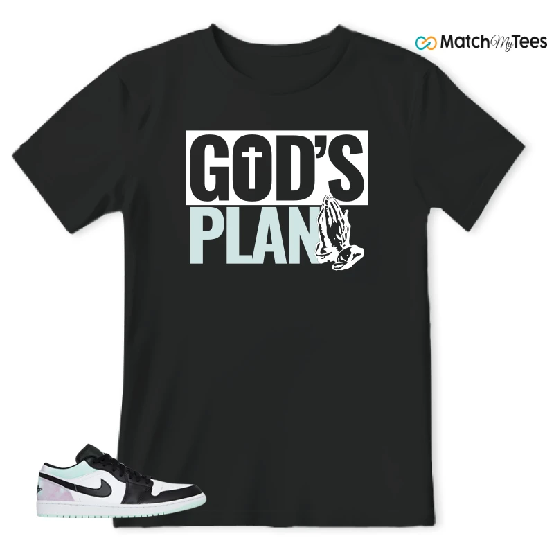 God's Plan Black matching T-shirt T-shirt