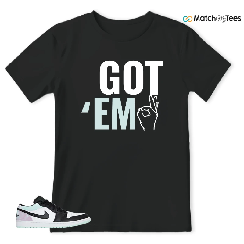 NIKE JORDAN 1 LOW TIE-DYE SNEAKER Matching Tees t-shirt