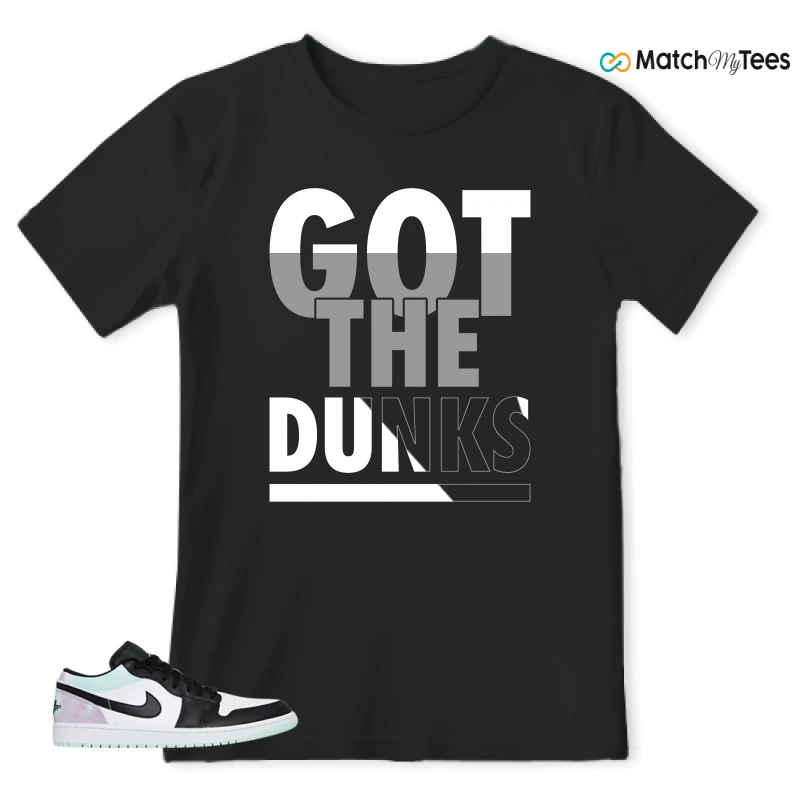 NIKE JORDAN 1 LOW TIE-DYE SNEAKER Matching Tees t-shirt