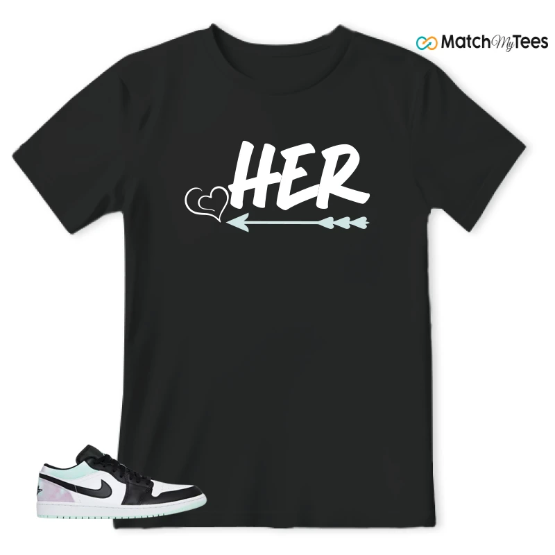 NIKE JORDAN 1 LOW TIE-DYE SNEAKER Matching Tees t-shirt