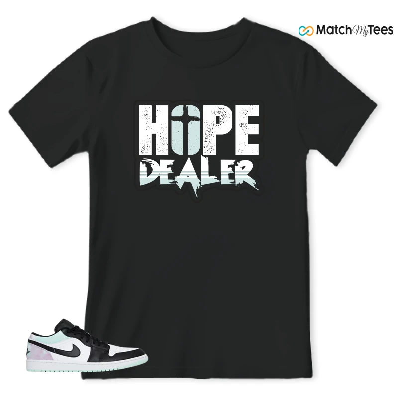 NIKE JORDAN 1 LOW TIE-DYE SNEAKER Matching Tees t-shirt