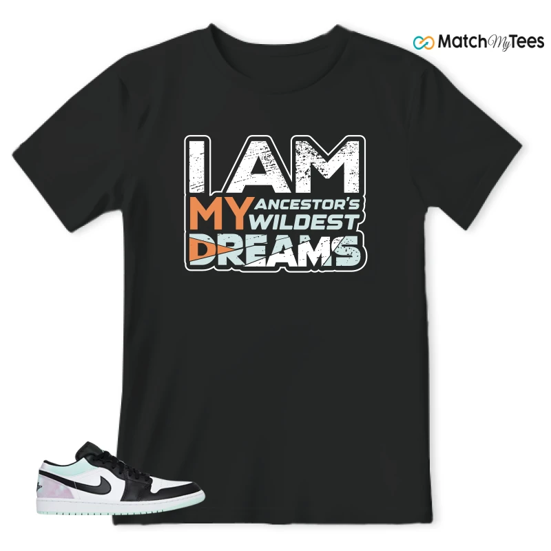 NIKE JORDAN 1 LOW TIE-DYE SNEAKER Matching Tees t-shirt