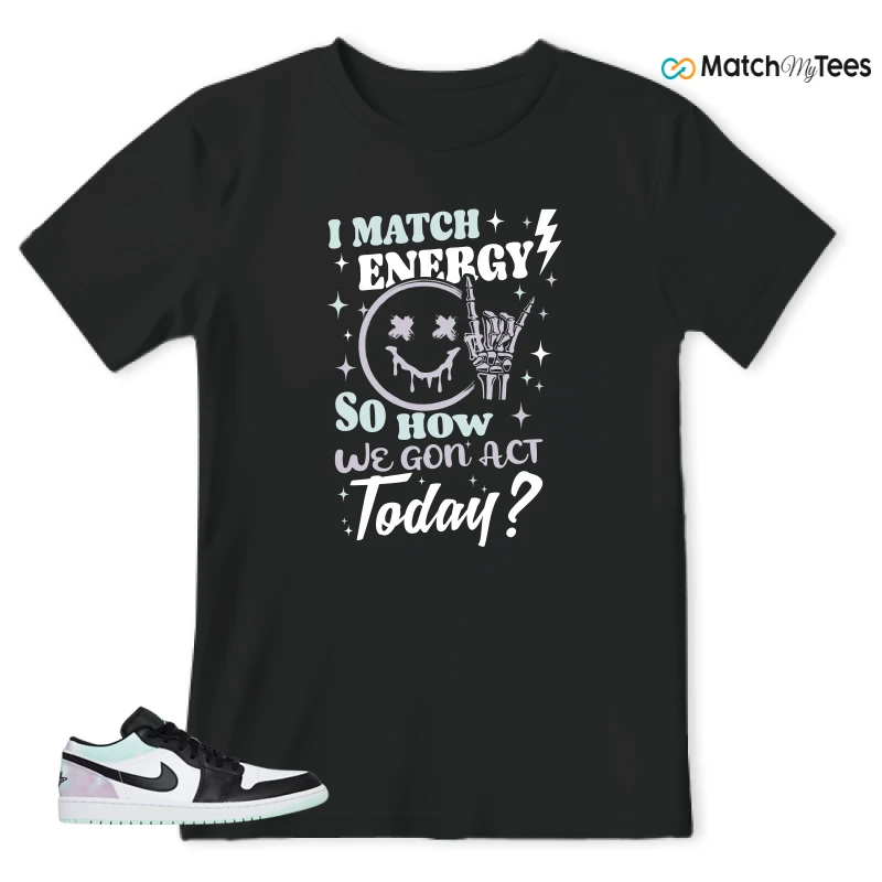 NIKE JORDAN 1 LOW TIE-DYE SNEAKER Matching Tees t-shirt